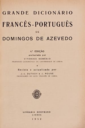 GRANDE DICIONÁRIO FRANCÊS-PORTUGUÊS [PORTUGUÊS-FRANCÊS].