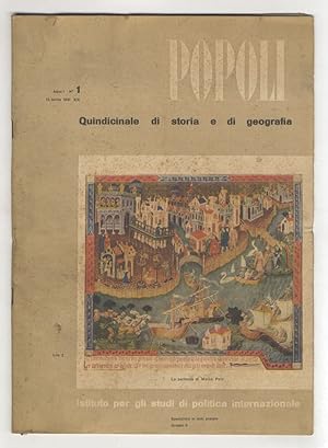 POPOLI. Quindicinale di storia e di geografia. Anno 1. 1941. Fascicoli: n. 1, 2, dal 4 al 17. Per...