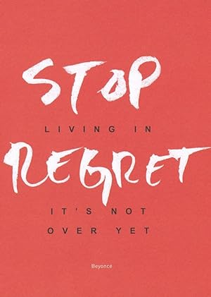 Beyonce Music Singer Stop Living In Regret Famous Quotation Postcard