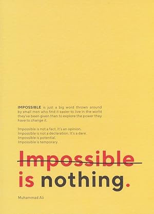 Muhammad Ali Boxer Nothing Is Impossible Quotation Postcard