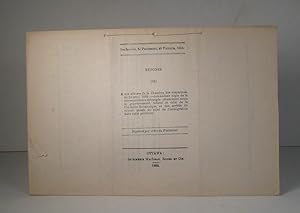 Réponse à une adresse de la Chambre des Communes, du 23 avril 1883 demandant copie de la correspo...