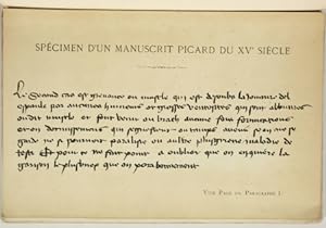 Contribution à l'histoire des remèdes. Quelques pages d'un manuscrit picard du XVe siècle