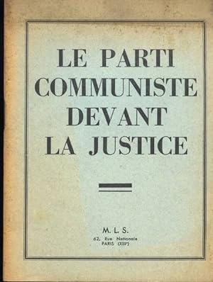 Le parti communiste devant la justice