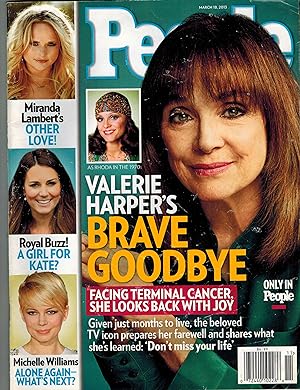 People Weekly Magazine - 18 March 2013 - Valerie Harper Rhoda Cover
