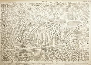 Ordnance Survey Large Scale Map of the Region around Old Kent Road and Bricklayers Arms Branch Ra...