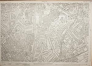 Ordnance Survey Large Scale Map of the Region around North Brixton: Edition of 1916