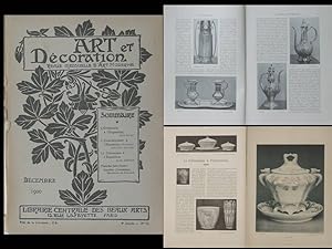 ART ET DECORATION - DECEMBRE 1900 - RORSTRAND, BING GRONDAHL, ORFEVRERIE, TIFFANY, CHRISTOFLE