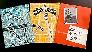 Three (3) Summer Stock Theatre programs from 1954: 'Wish You Were Here', 'Hazel Flagg', & 'Naught...