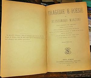 Tragedie e poesie di Alessandro Manzoni con l'aggiunta sopra alcuni punti della storia longobardi...