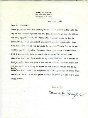 TYPED LETTER SIGNED, 1969