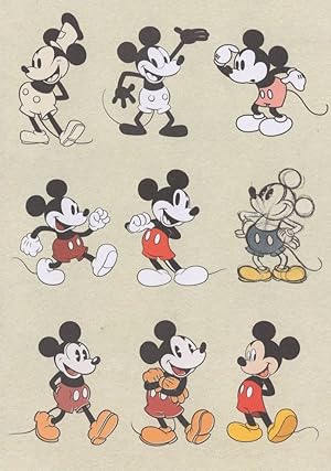 Mickey Mouse 9 Vintage Character Creation Painting Postcard