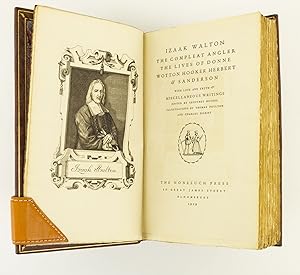 THE COMPLEAT ANGLER. [bound with] THE LIVES OF DONNE, WOTTON, HOOKER, HERBERT, & SANDERSON, WITH ...