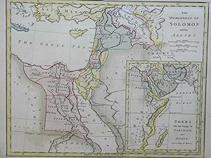 Kingdom of Solomon Israel & Judea Egypt Queen of Sheba 1798 historical map
