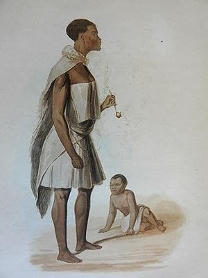 Africa San "Bushman" Peoples Portrait 1855 Bailliere scarce ethnographic print