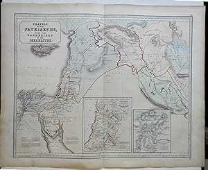Biblical World Holy Land Canaan Jerusalem Egypt Syria 1855 Philip Historical map