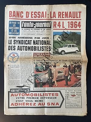 L'AUTO-JOURNAL-N°335-17 OCTOBRE 1963-RENAULT R4L 1964