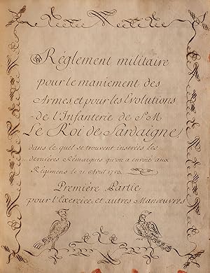 Réglement militaire pour le maniement des armes et pour les evolutions de l'Infanterie de S.M. le...