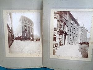 Old County Court, High St, Manchester, TWO large sepia photographs on card. 10th July 1895 at 8.30am