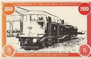 Heilmann Locomotive Generator Paris 1895 French Train Postcard