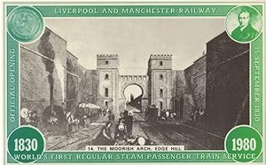 The Moorish Arch Edge Hill Liverpool & Manchester Railway Postcard