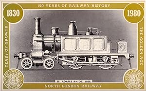 Adams 4-4-0T Victorian London North Railway 1868 Train Postcard