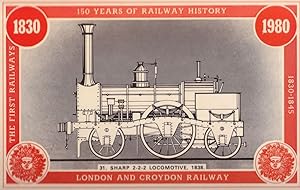 Sharp 2-2-2 Locomotive 1838 Train London & Croydon Railway Postcard