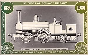 Saddle Tank Train 25 London Brighton & South Coast Railway Postcard