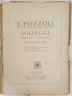 SOLFEGGI PARLATI E CANTATI AD USO DEI CORSI DI TEORIA E SOLFEGGIO,