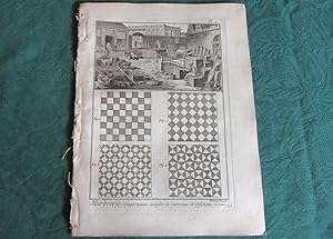 Encyclopédie Diderot et D'Alembert - Recueil de 12 planches de Marbrerie - Édition originale.