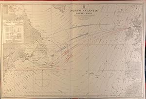 North Atlantic Route Chart. Showing Lane Routes North of Ireland.