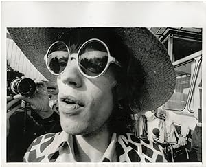Original press photograph of Mick Jagger in Copenhagen, 1970
