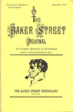 THE BAKER STREET JOURNAL ~ An Irregular Quarterly Of Sherlockiana ~ December 1975