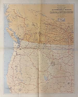 Sectional Map indicating main Automobile Roads between Canada and United States; (Pacific Sheet)