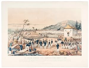 The American Expedition, under Commodore Perry, Landing in Japan July 14th, 1853