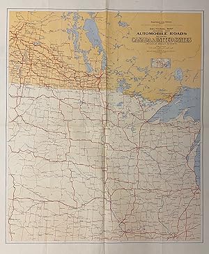 Sectional Map indicating main Automobile Roads between Canada and United States; (Middle West Sheet)