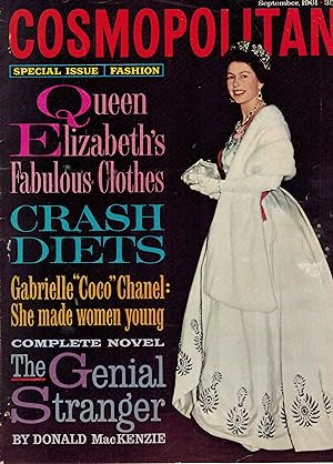 Cosmopolitan Magazine September 1961 Fashion Issue Queen Elizabeth Cover - Genial Stranger Comple...