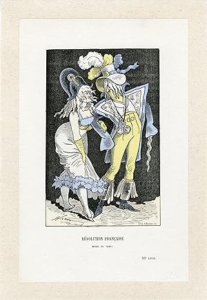 "RÉVOLUTION FRANÇAISE par Paul HADOL" Caricature originale entoilée 1872