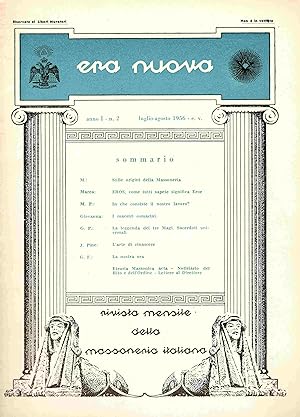 Era Nuova. Rivista mensile della Massoneria Italiana. Anno I, n. 2 luglio-agosto 1956