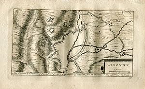 Plano de Gerona. Grabado por Pieter van der Aa en 1715