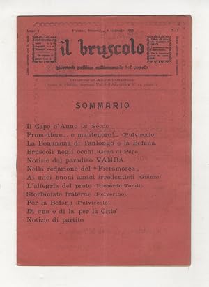 BRUSCOLO (IL) giornale politico settimanale del popolo. Anno V. 1905. Fascicoli dal n. 1 al n. 17.
