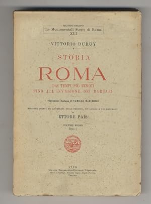 Storia di Roma, dai tempi più remoti fino all'invasione dei barbari. Traduzione italiana di Camil...