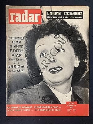 RADAR-N°525-27 FEVRIER 1959-EDITH PIAF