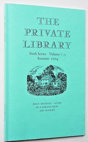 The Private Library Sixth Series Volume 7:3 Joan Hassall A Life In A Collection
