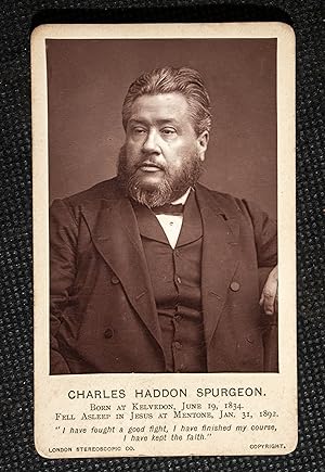 Original photograph or Carte de Viste of C.H. Spurgeon