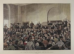 Trial of Guiteau for the murder of President Garfield: General view of the Court-Room. Kolorierte...