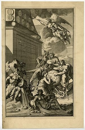 Antique Print-TITLE ENGRAVING-PTOLEMY ATLAS-van Vianen-Mercator-1698