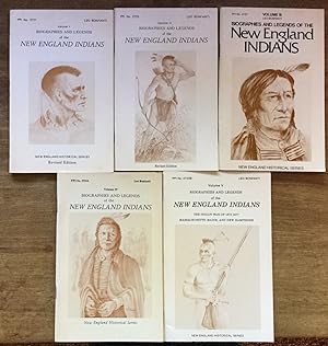 Biographies and Legends of the New England Indians vols. 1 - 5 [sold as set of 5]