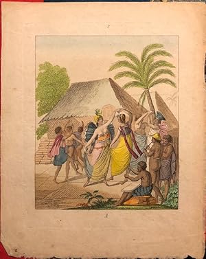 Vorstellung der Tanze aus den Gesellschafts-Inseln. [A dance as done in the Society Islands (Tahi...