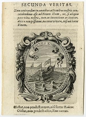 Rare Antique Print-GALLEY-BOAT-SEA-ROW-Haineuve-Cuvelier-1650