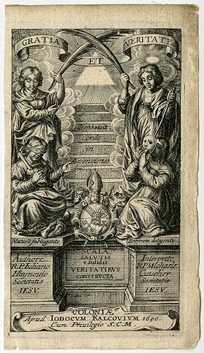 Rare Antique Print-TITLEPRINT-MASK-BISHOP-Haineuve-Cuvelier-1650